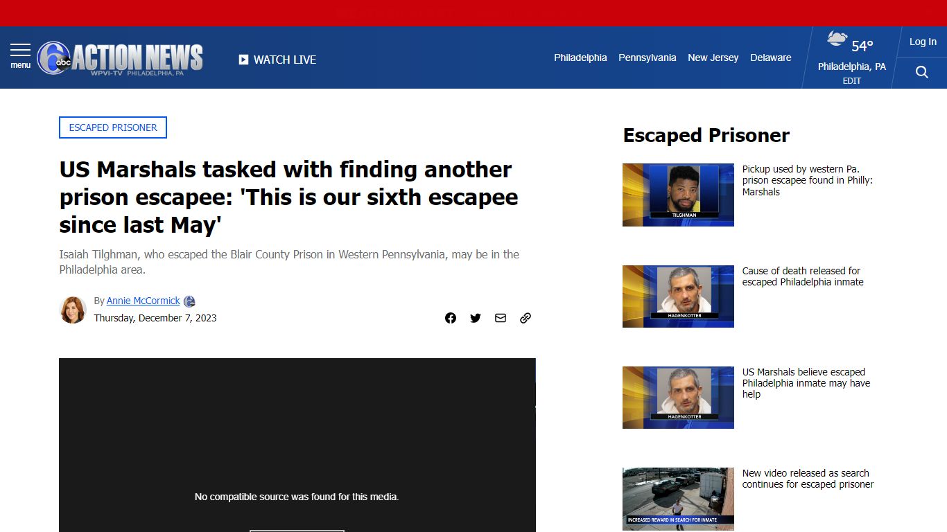 US Marshals tasked with finding another prison escapee: 'This is our ...